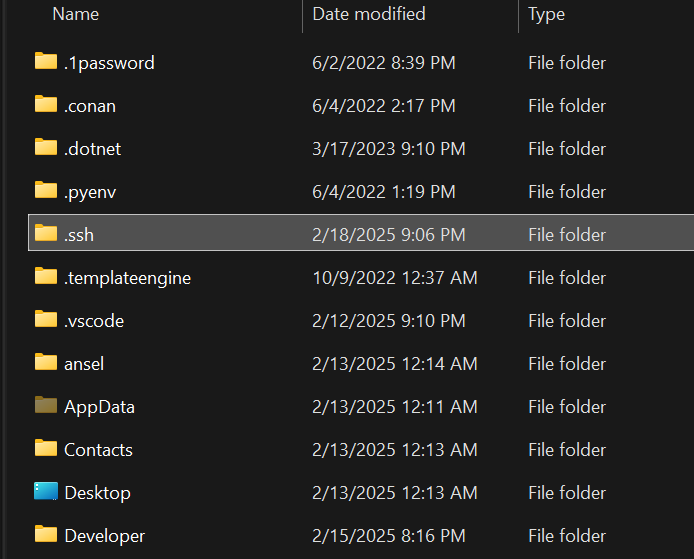 Windows SSH Folder